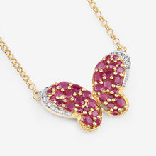 Load image into Gallery viewer, 4.15 Carat Genuine Ruby and White Zircon .925 Sterling Silver Pendant