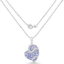 Load image into Gallery viewer, 3.40 Carat Genuine Tanzanite and White Topaz .925 Sterling Silver Pendant