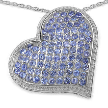 Load image into Gallery viewer, 2.98 Carat Genuine Tanzanite .925 Sterling Silver Pendant
