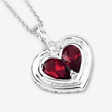 Load image into Gallery viewer, 2.66 Carat Genuine Garnet and White Topaz .925 Sterling Silver Pendant