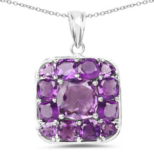 Load image into Gallery viewer, 8.20 Carat Genuine Amethyst .925 Sterling Silver Pendant