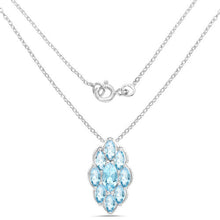Load image into Gallery viewer, 4.77 Carat Genuine Swiss Blue Topaz .925 Sterling Silver Pendant