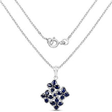 Load image into Gallery viewer, 3.68 Carat Genuine Blue Sapphire .925 Sterling Silver Pendant