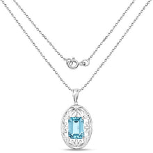 Load image into Gallery viewer, 9.60 Carat Genuine Green Topaz .925 Sterling Silver Pendant