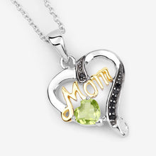 Load image into Gallery viewer, 0.49 Carat Genuine Peridot and Black Spinel .925 Sterling Silver Pendant