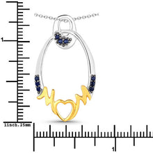 Load image into Gallery viewer, 0.18 Carat Genuine Blue Sapphire .925 Sterling Silver Pendant