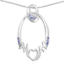 Load image into Gallery viewer, 0.18 Carat Genuine Tanzanite .925 Sterling Silver Pendant
