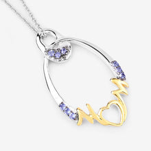 Load image into Gallery viewer, 0.18 Carat Genuine Tanzanite .925 Sterling Silver Pendant