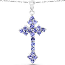 Load image into Gallery viewer, 2.00 Carat Genuine Tanzanite .925 Sterling Silver Pendant