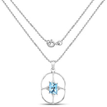 Load image into Gallery viewer, 5.26 Carat Genuine Swiss Blue Topaz .925 Sterling Silver Pendant