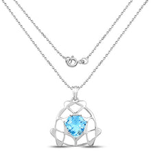 Load image into Gallery viewer, 11.50 Carat Genuine Swiss Blue Topaz .925 Sterling Silver Pendant