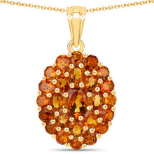 Load image into Gallery viewer, 4.08 Carat Genuine Citrine .925 Sterling Silver Pendant