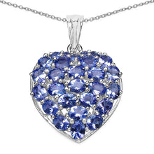 Load image into Gallery viewer, 3.96 Carat Genuine Tanzanite .925 Sterling Silver Pendant
