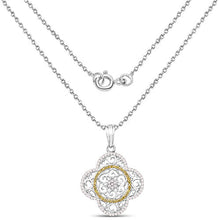 Load image into Gallery viewer, 0.57 Carat Genuine White Diamond and Yellow Diamond .925 Sterling Silver Pendant