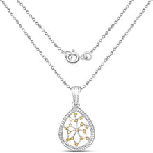 Load image into Gallery viewer, 0.45 Carat Genuine White Diamond and Yellow Diamond .925 Sterling Silver Pendant