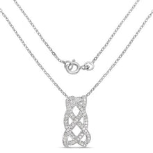 Load image into Gallery viewer, 0.54 Carat Genuine White Diamond .925 Sterling Silver Pendant
