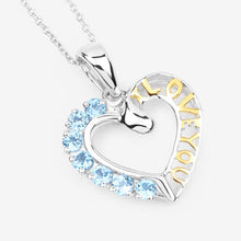 Load image into Gallery viewer, 0.84 Carat Genuine Swiss Blue Topaz .925 Sterling Silver Pendant