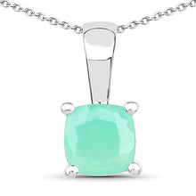 Load image into Gallery viewer, 1.80 Carat Genuine Emerald, Glass Filled Ruby & Glass Filled Sapphire .925 Sterling Silver Pendant