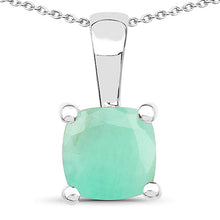 Load image into Gallery viewer, 3.00 Carat Genuine Emerald, Glass Filled Ruby & Glass Filled Sapphire .925 Sterling Silver Pendant