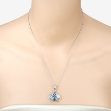 Load image into Gallery viewer, 9.06 Carat Genuine Blue Topaz and White Topaz .925 Sterling Silver Pendant