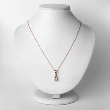 将图片加载到图库查看器,1.12 Carat Genuine Morganite and White Topaz .925 Sterling Silver Pendant