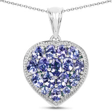 Load image into Gallery viewer, 9.79 Carat Genuine Amazonite & Tanzanite .925 Sterling Silver Pendant