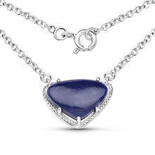Load image into Gallery viewer, 3.92 Carat Genuine Blue Aventurine .925 Sterling Silver Pendant
