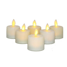 Load image into Gallery viewer, Pack of 6 or 12 Remote or Not Remote Flameless Battery Candles Realistic and Bright Flickering Bulb Battery Operated Flameless LED Tea Light Ideal for Parties Weddings Birthdays Hollween Gift Realistic and Bright Flickering Fake Dancing Flame Tea lights