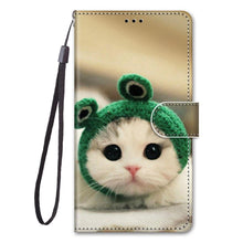将图片加载到图库查看器,Painted Leather Flip Phone Case For Xiaomi Redmi 8 9 9A 9C 9T Redmi 10 Lion Cat Butterfly Wallet Card Holder Stand Book Cover Colorful PU Leather Wallet Flip Cover Shockproof Card Slots Holder Side Pocket Magnetic Closure Stylish Case
