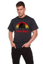 Load image into Gallery viewer, Papa Bear Men's Bamboo Viscose/Organic Cotton Short Sleeve Graphic T-Shirt