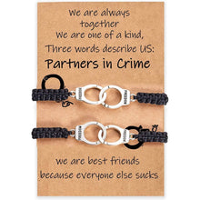 将图片加载到图库查看器,Partner in Crime Handcuff Friendship Bracelets