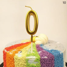 Load image into Gallery viewer, Party Decoration Golden Candles Number Home Cake Birthday Wedding Supplies Birthday Number Candles Cake Numeral Candles Number 0-9 Cake Topper Decoration for Birthday Wedding Reunion Theme Party