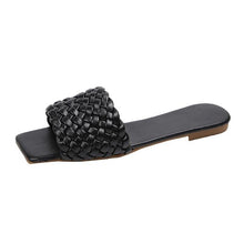 Load image into Gallery viewer, Party Luxury Ladies Slippers Charm Design Open-Toe Beach Flat Sandals Casual Flip Flops Women Shoes Flat Sandals Slip On Slide Sandals Leather Strap Flat Sandals