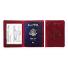 Load image into Gallery viewer, Passport Holder with Vaccination Card Protector