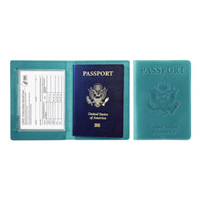 Load image into Gallery viewer, Passport Holder with Vaccination Card Protector