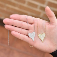 将图片加载到图库查看器,Pave Elongated Heart Necklace