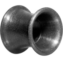 Load image into Gallery viewer, Thin Flexible Metallic Black Silicone Tunnel Plug Set 6mm to 25mm