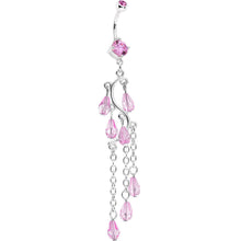 将图片加载到图库查看器,Pink Gem Prepare To Stare Sleek Curves Dangle Belly Ring