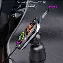 Load image into Gallery viewer, PD18W and QC3.0 Bluetooth 5.0 Car Radio Adapter Dual Fast Charging Port Wireless FM Audio Hands Free Car Kit Receiver