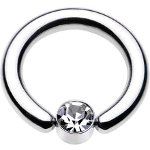 将图片加载到图库查看器,8G 1/2 Clear Gem 5mm Disc BCR Captive Ring