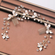 将图片加载到图库查看器,Pearl Leaf Comb Headband Hair Accessories For Women Tiara Headband Wedding Accessories Headband on the head Gorgeous Hair Accessories For Women
