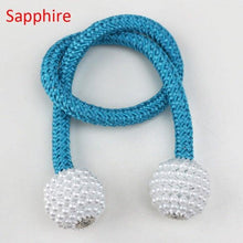 Load image into Gallery viewer, Pearl Magnetic Curtain Clip Tieback Home Decor Buckle Curtain Holder Hanging Ball Rope Straps Holdbacks Room Accessories Strong Magnetic Curtain Tiebacks Pearl Decorative Rope Window Holdbacks For Drapes Home Office