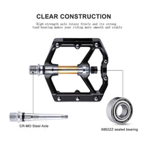 将图片加载到图库查看器,Pedals Bicycle Aluminum Pedal Mountain Urban Road Parts Sealed Bearing Flat Platform All-Round Pedals Bike Accessories Advanced 4 Bearings Mountain Bike Pedals Platform Bicycle Flat Alloy Pedals
