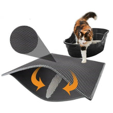 将图片加载到图库查看器,Pet Cat Litter Mat Waterproof Double Layer Cat Litter Trapping Pet Litter Box Mat Clean Pad Products For Cats Accessories Cat Litter Mat Trapping for Litter Box No-Toxic & Super Size Urine & Waterproof Honeycomb Double Layer Anti Tracking Mats