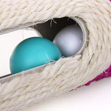 Load image into Gallery viewer, Pet Cat Rolling Sisal Scratching Post Trapped With 3 Ball Training Novely Toy