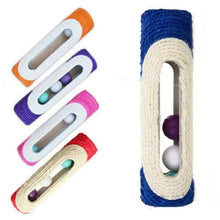 Load image into Gallery viewer, Pet Cat Rolling Sisal Scratching Post Trapped With 3 Ball Training Novely Toy
