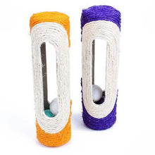 Load image into Gallery viewer, Pet Cat Rolling Sisal Scratching Post Trapped With 3 Ball Training Novely Toy