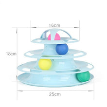 将图片加载到图库查看器,Pet Cat Toy Training Amusement Plate Kitten Tower Tracks Disc Cat Intelligence Amusement Triple Disc tumbler Fish Animal Toy For Small Dogs Wiggle Fish Catnip Toys Motion Kitten Toy Plush Interactive Cat Toys for Cat Exercise