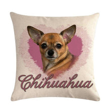 将图片加载到图库查看器,Pet Dog Elegant Design Linen Cotton Throw Pillow Covers Dog Pattern Cotton Throw Pillow Covers Car Sofa Cushion Cover Pillowcases Couch Cushion Cover Home Sofa Bed Decorative Pillows