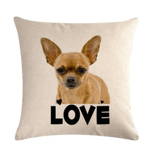 将图片加载到图库查看器,Pet Dog Elegant Design Linen Cotton Throw Pillow Covers Dog Pattern Cotton Throw Pillow Covers Car Sofa Cushion Cover Pillowcases Couch Cushion Cover Home Sofa Bed Decorative Pillows